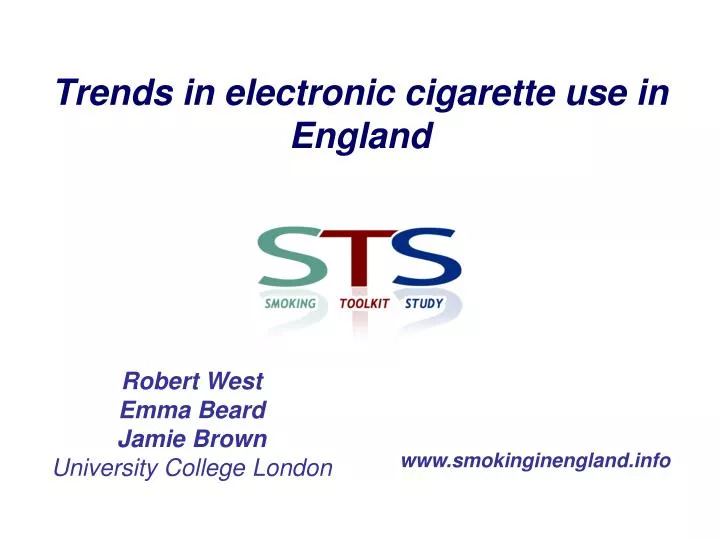 trends in electronic cigarette use in england