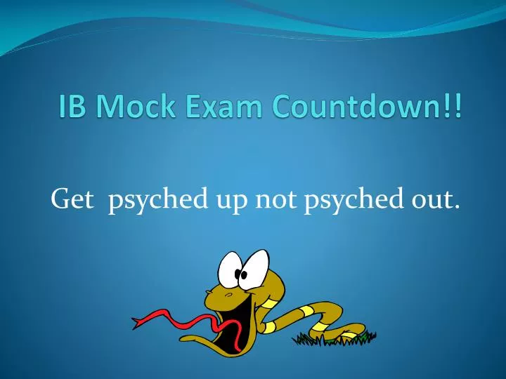ib mock exam countdown