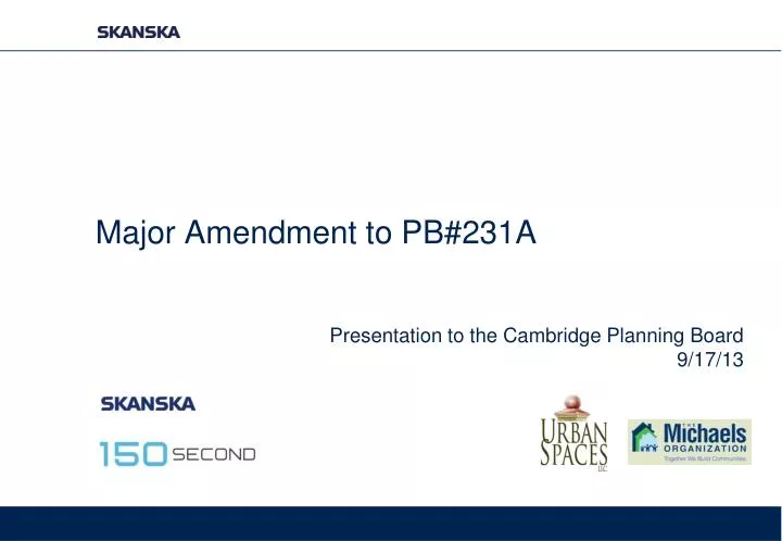 major amendment to pb 231a