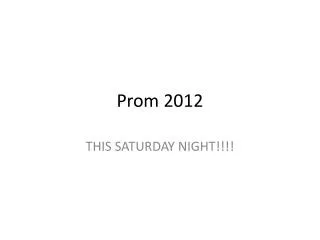 Prom 2012