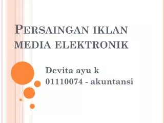 persaingan iklan media elektronik