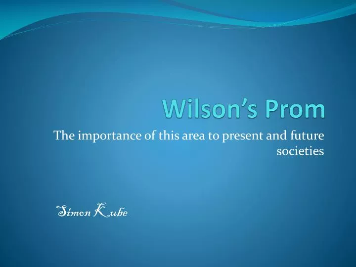 wilson s prom