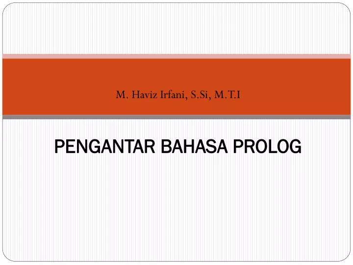 pengantar bahasa prolog