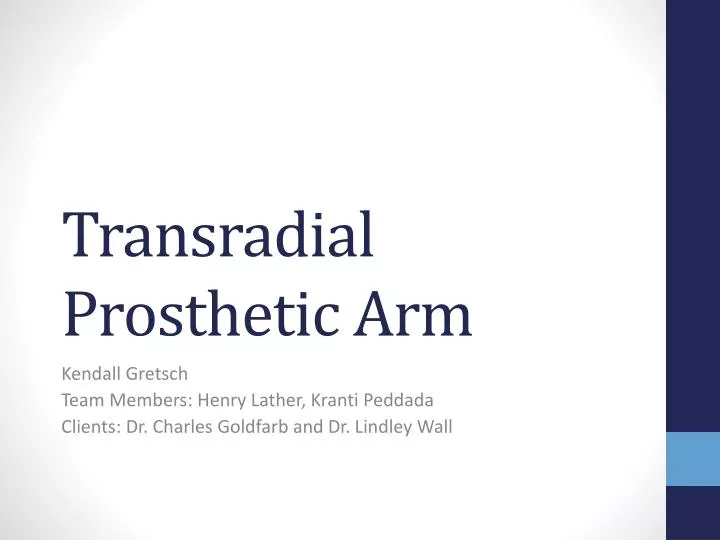 transradial prosthetic arm