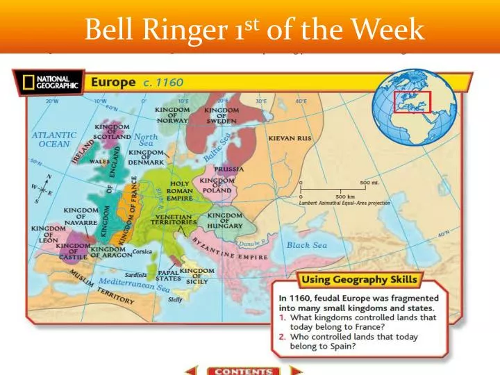 bell ringer 1 st of the week