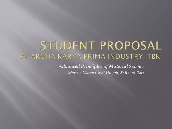 student proposal pt argha karya prima industry tbk