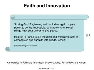 Faith and Innovation