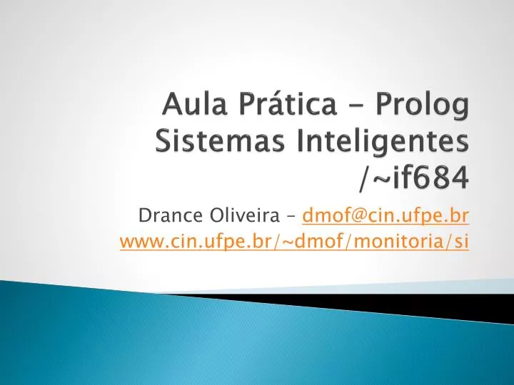 aula pr tica prolog sistemas inteligentes if684