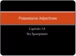 Possessive Adjectives - slide 1