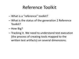 Reference Toolkit