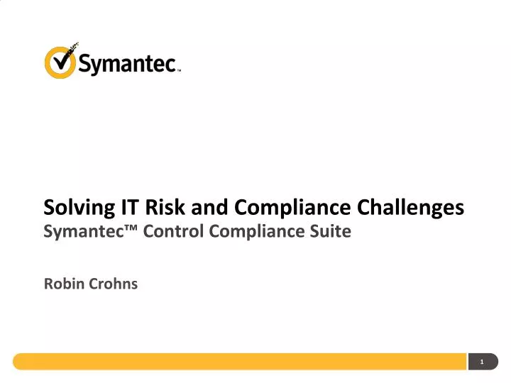 solving it risk and compliance challenges symantec control compliance suite