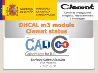DHCAL m3 module Ciemat status