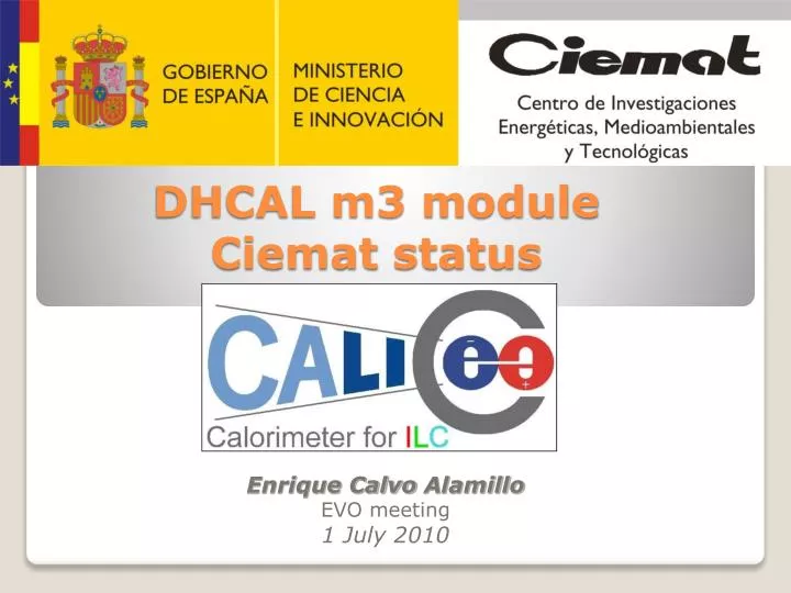 dhcal m3 module ciemat status