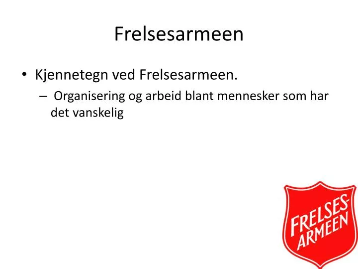 frelsesarmeen