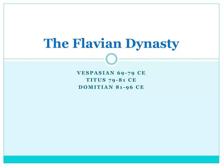 the flavian dynasty