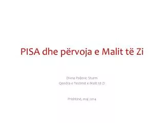 pisa dhe p rvoja e malit t zi