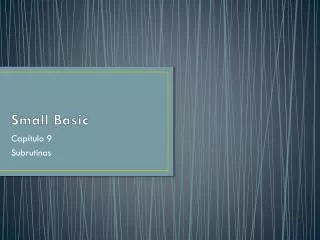 small basic