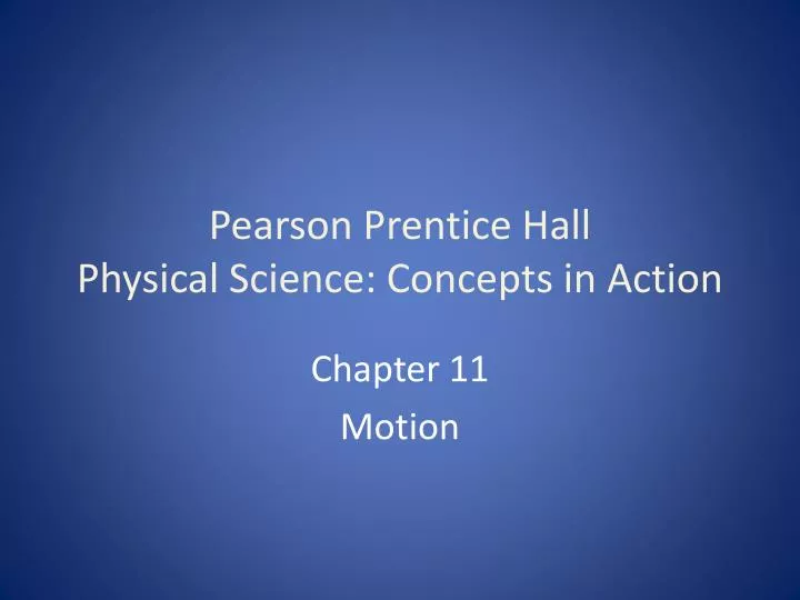 pearson prentice hall physical science concepts in action