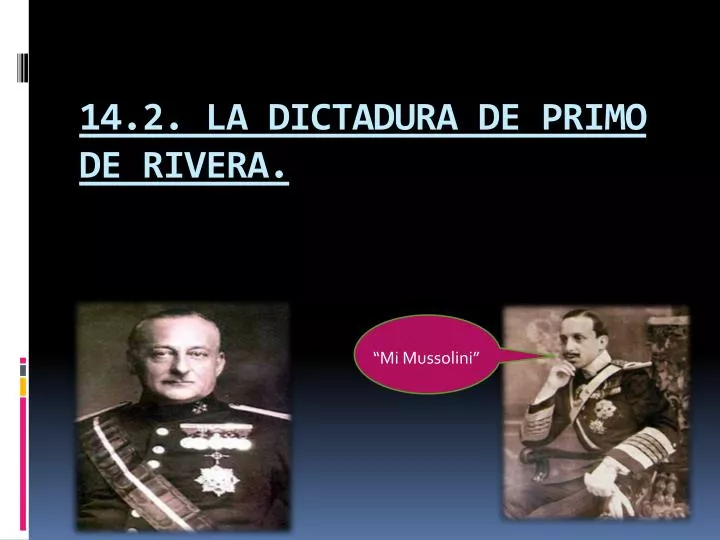 14 2 la dictadura de primo de rivera