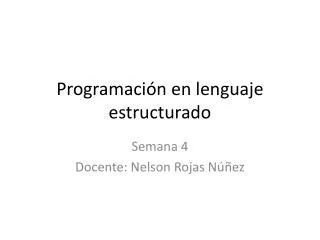 programaci n en lenguaje estructurado