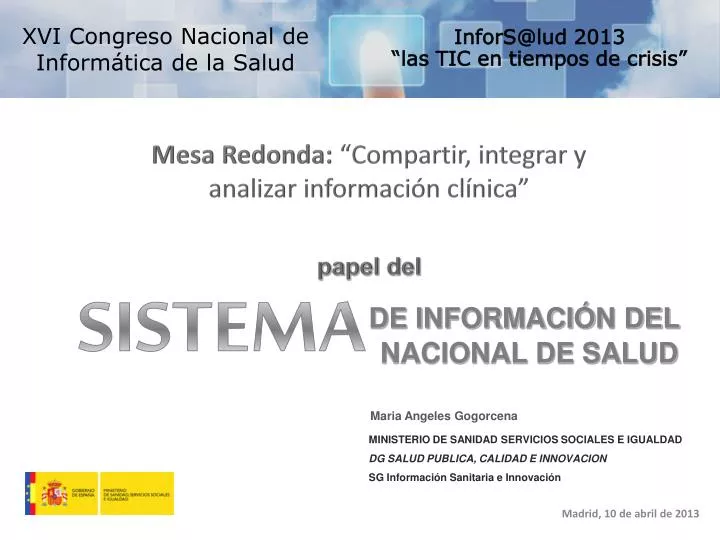 xvi congreso nacional de inform tica de la salud