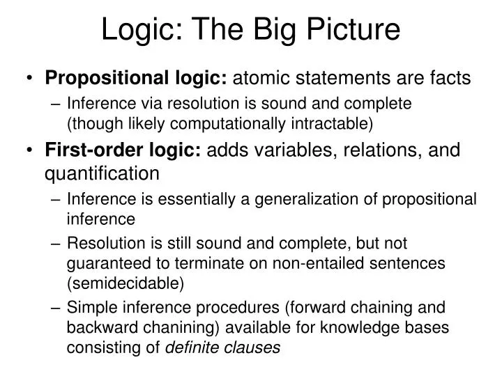logic the big picture