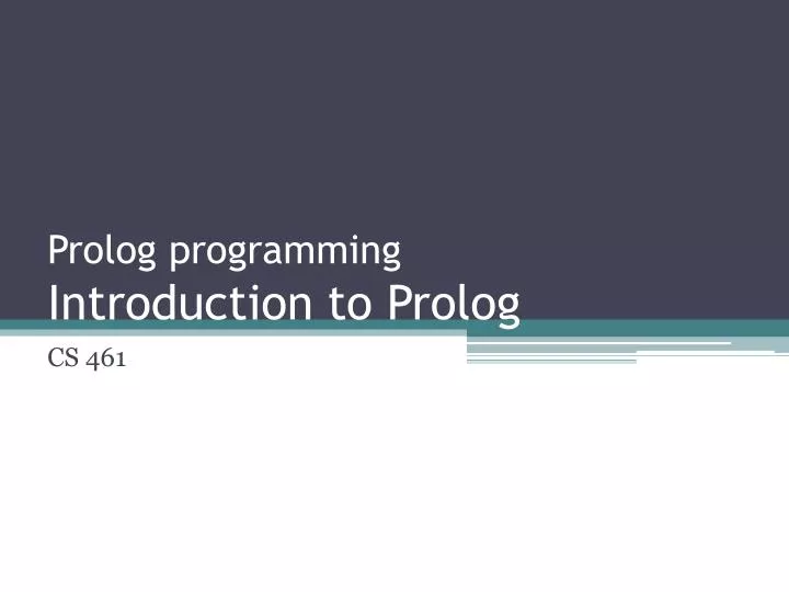 prolog programming introduction to prolog