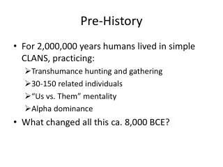 Pre-History