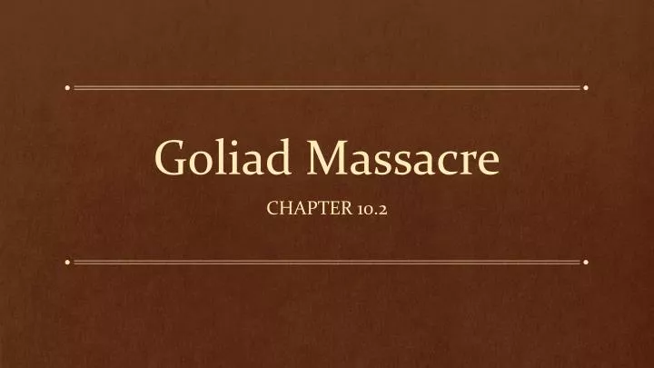goliad massacre