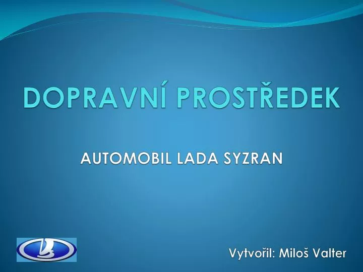 dopravn prost edek automobil lada syzran