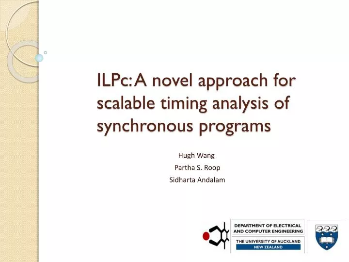 ilpc a novel approach for scalable timing analysis of synchronous programs