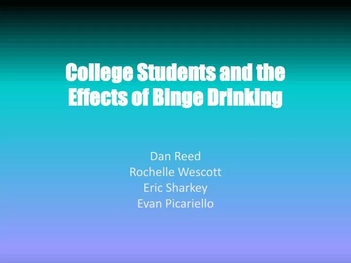 college students and the effects of binge drinking