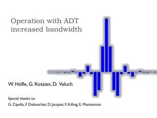 Operation with ADT increased bandwidth