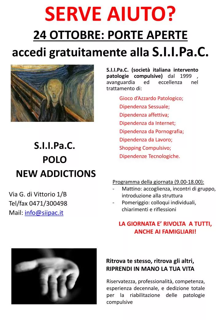 serve aiuto 24 ottobre porte aperte accedi gratuitamente alla s i i pa c