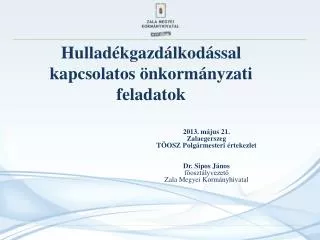 Hulladékgazdálkodással kapcsolatos önkormányzati feladatok