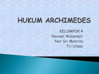 hukum archimedes