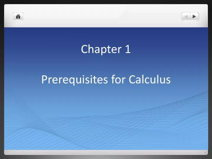 chapter 1 prerequisites for calculus
