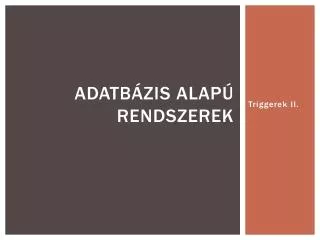 adatb zis alap rendszerek