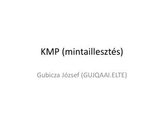 kmp mintailleszt s