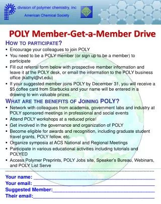 POLY Member-Get-a-Member Drive
