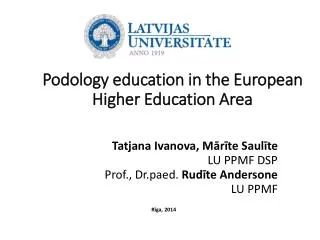 Podolog y education in the European Higher Education Area