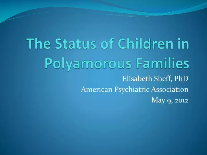 the status of children in polyamorous families
