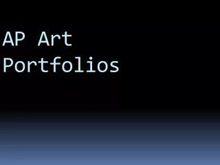 AP Art Portfolios