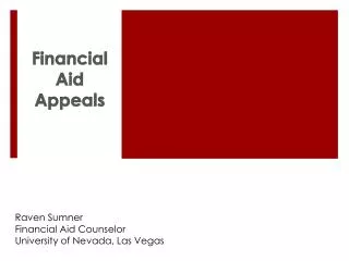 Financial Aid Appeals