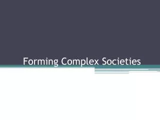 Forming Complex Societies