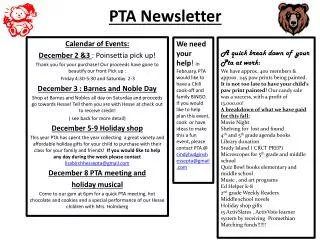 PTA Newsletter