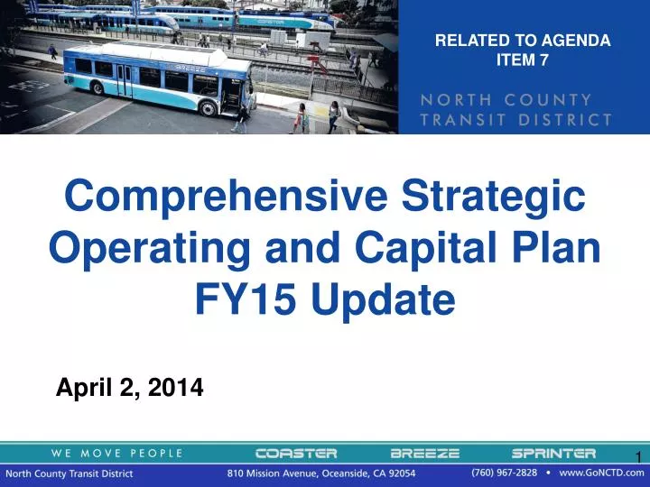 comprehensive strategic operating and capital plan fy15 update