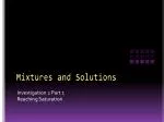 Mixtures and Solutions - slide 1