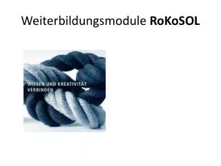 Weiterbildungsmodule RoKoSOL