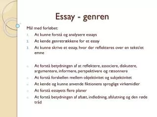 essay genren